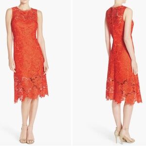 NEW Julia Jordan Floral Lace Overlay Lace A-Line Dress Midi Women’s Sz 6